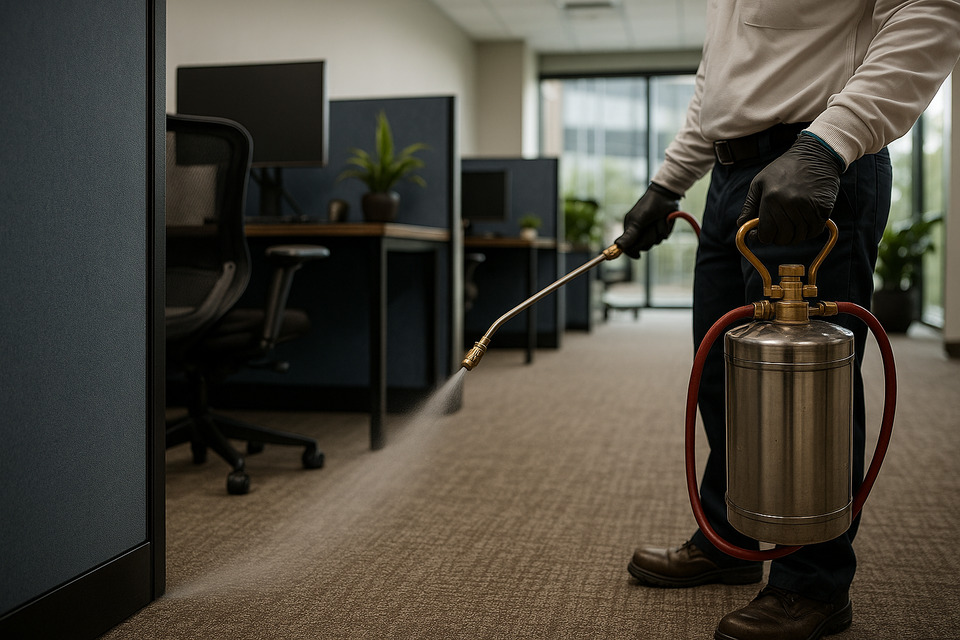 Discreet, low-odor office pest control in a Southwest Florida corporate building