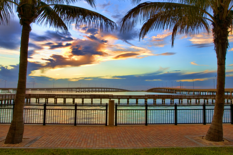 Waterfront homes and marina in Punta Gorda, Florida